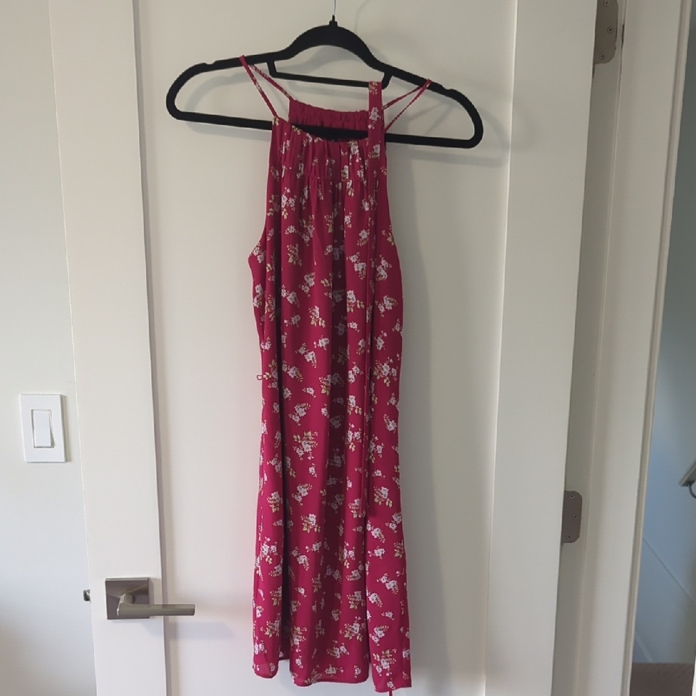 RW&CO. Dark Pink Floral Dress